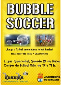cartel Bubble Soccer sobradiel
