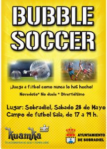 cartel Bubble Soccer sobradiel